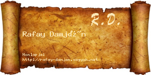 Rafay Damján névjegykártya